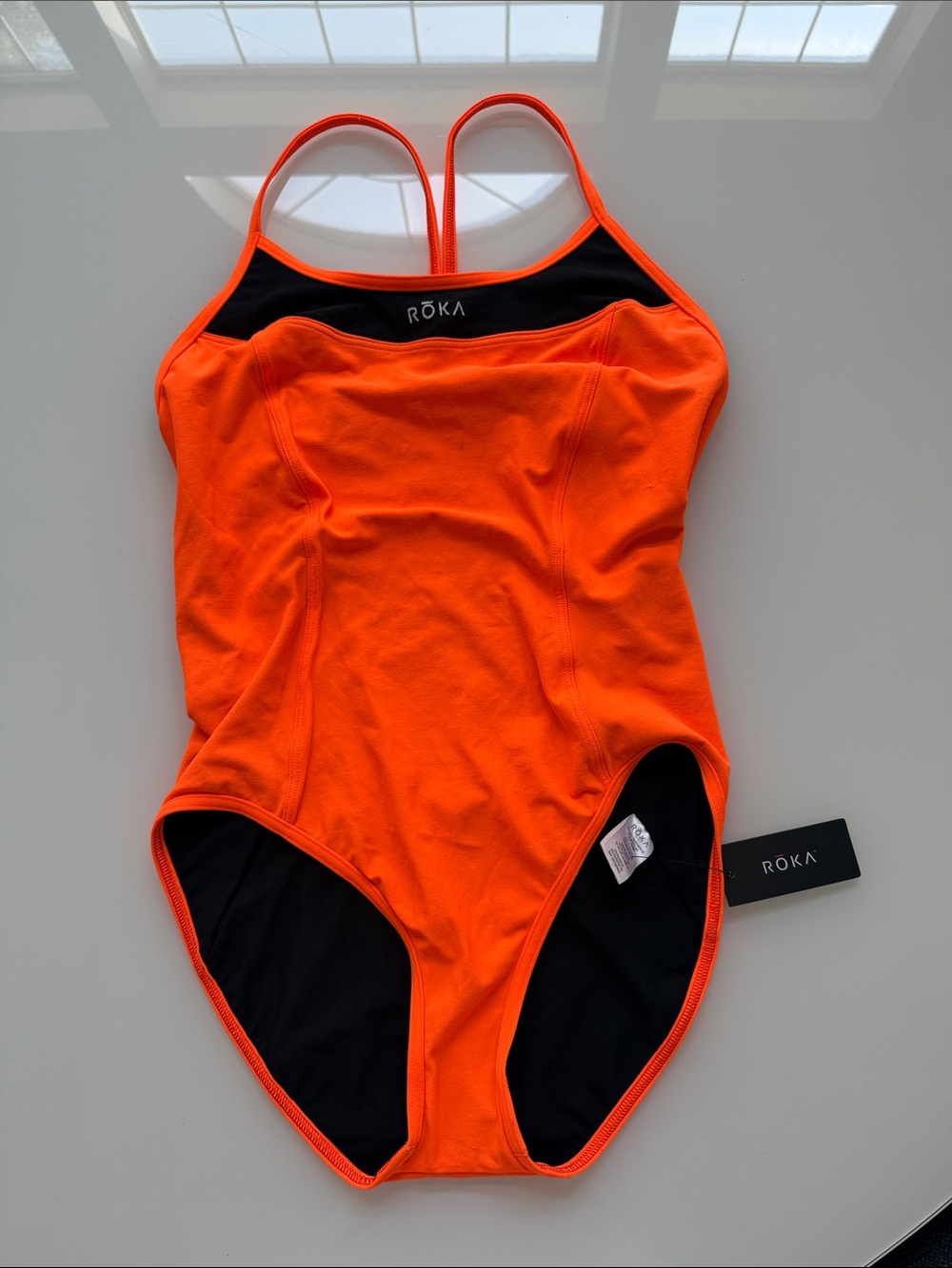 ROKA Bright Orange One-Piece Swim Suit